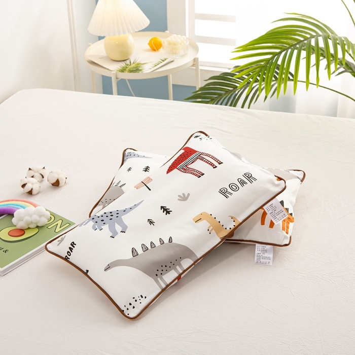 91家纺网 家纺一手货源 找家纺 萌番宝 A类新款60支长绒棉纯棉儿童枕套枕头 霸王龙