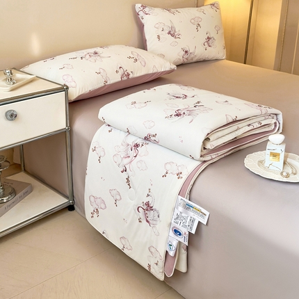 91家纺网 家纺一手货源 找家纺 （总）莱登卡奴 2025新款A类锦氨凉感被数码印花夏被