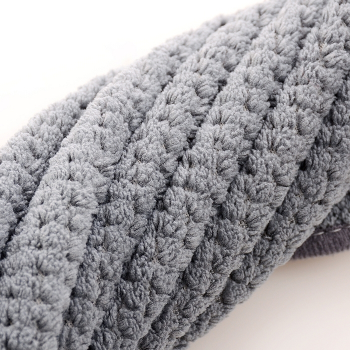 91家纺网 家纺一手货源 找家纺 彩虹新款加厚加大珊瑚绒菠萝格方巾毛巾浴巾套装外贸跨境大浴巾吸水加厚大毛巾浴巾两件套 菠萝格方巾深灰