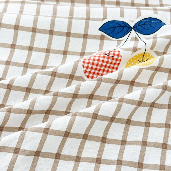 91家纺网 家纺一手货源 找家纺 好欣怡家纺 2026新款水洗棉夏被空调被被子被芯印花小清新夏凉被直播热款 水洗棉包边款-卡其樱桃