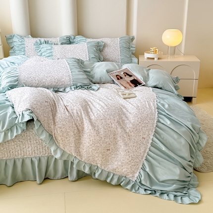 ME/ERA HOME寐时代 2025新款针织双层纱韩版四件套 安琪拉兔