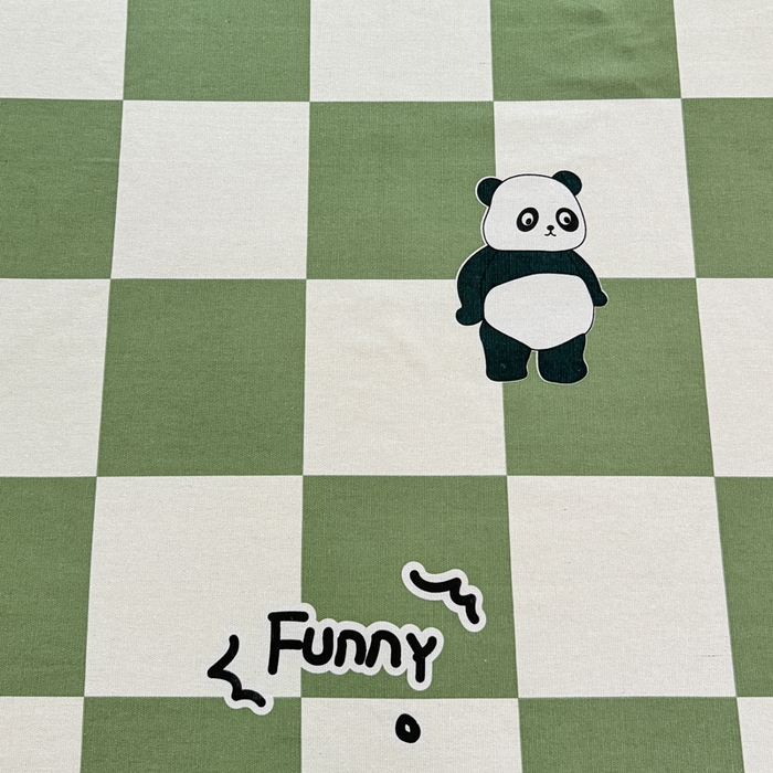 91家纺网 家纺一手货源 找家纺 仟网汇 2025新款老粗布床单粗布凉席老粗布单床单枕套单品 熊猫格