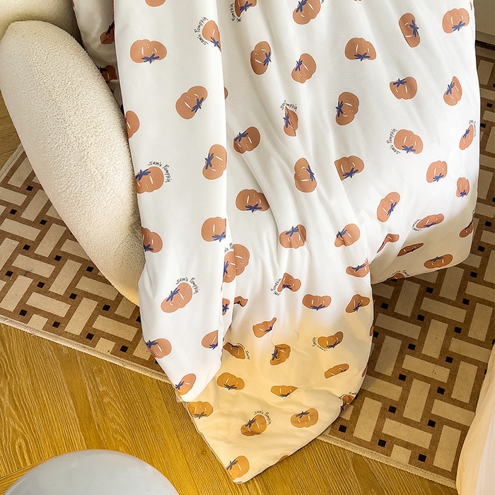 91家纺网 家纺一手货源 找家纺 绒梦里 2025新款A类小凉皮凉感冰豆豆夏被空调被 南瓜小梦