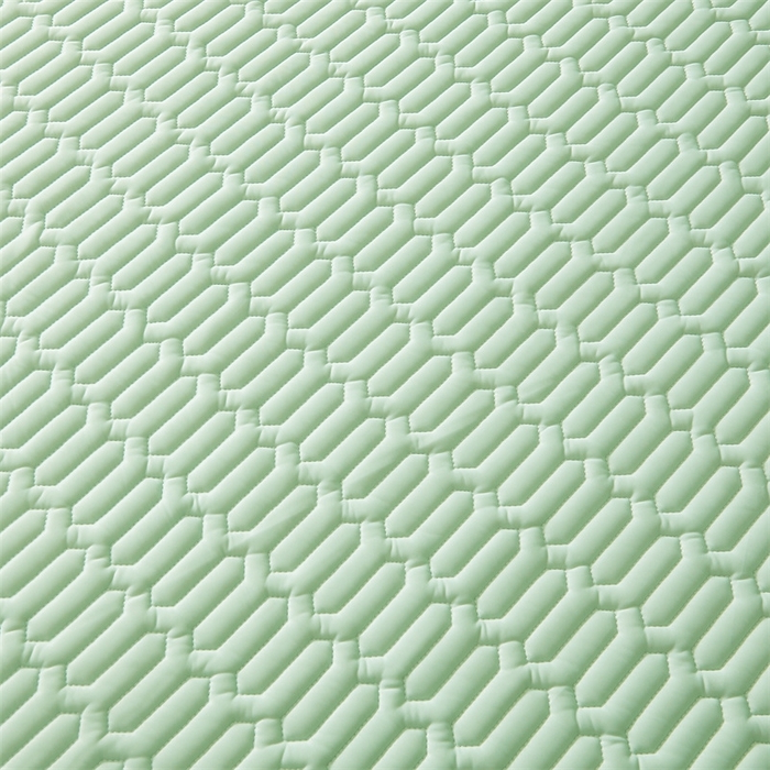 91家纺网 家纺一手货源 找家纺 雯豆2025夏季新品0.4乳胶凉席平铺款三件套凉感丝小清新印花席梦思床罩 乳胶凉席-青柠绿