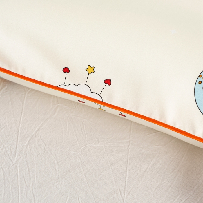 91家纺网 家纺一手货源 找家纺 萌番宝 A类新款60支长绒棉纯棉儿童枕套枕头 魔力王子卡其