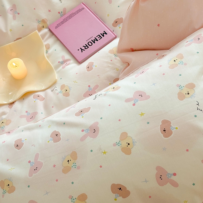 91家纺网 家纺一手货源 找家纺 典曼家纺 2025新款13372印花小清新四件套 初见