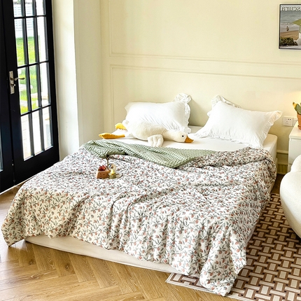91家纺网 家纺一手货源 找家纺 绒梦里 2025新款A类小凉皮凉感冰豆豆夏被空调被 硕果