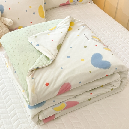 91家纺网 家纺一手货源 找家纺 羚羊语2025新款A类凉感丝冰豆豆夏凉被 郁金香粉