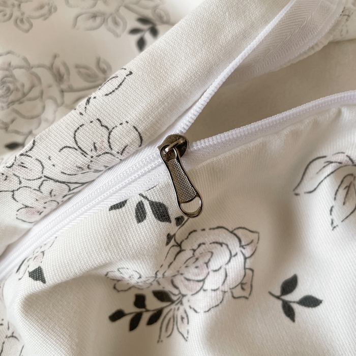 91家纺网 家纺一手货源 找家纺 诺梵家纺 2025新款有氧双层纱印花四件套 沉香