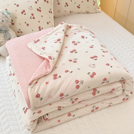羚羊语2025新款A类凉感丝冰豆豆夏凉被 樱桃小熊