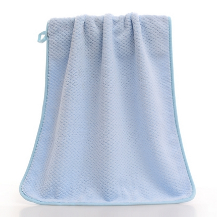 91家纺网 家纺一手货源 找家纺 （总）彩虹新款加厚加大珊瑚绒菠萝格方巾毛巾浴巾套装外贸跨境大浴巾吸水加厚大毛巾浴巾两件套