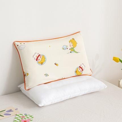 萌番宝 A类新款60支长绒棉纯棉儿童枕套枕头 魔力王子卡其