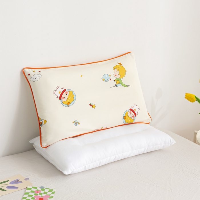 91家纺网 家纺一手货源 找家纺 萌番宝 A类新款60支长绒棉纯棉儿童枕套枕头 魔力王子卡其