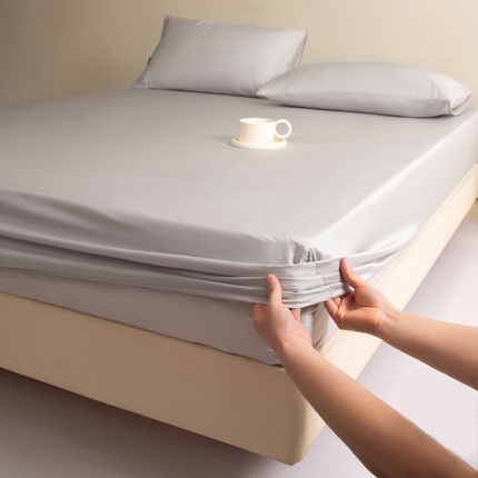 91家纺网 家纺一手货源 找家纺 莱登卡奴 2025新款A类50支莱赛尔天丝单品系列 天丝床笠山灰