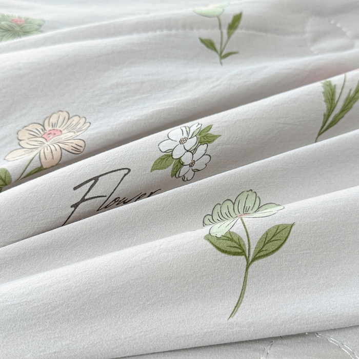 91家纺网 家纺一手货源 找家纺 好欣怡家纺 2026新款水洗棉夏被空调被被子被芯印花小清新夏凉被直播热款 水洗棉包边款-小碎花