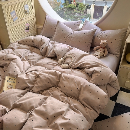 91家纺网 家纺一手货源 找家纺 （总）花漾家居 2025新款针织双层纱被套枕套四件套