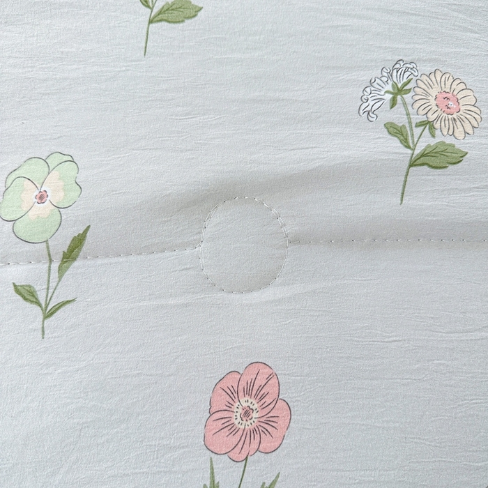 91家纺网 家纺一手货源 找家纺 好欣怡家纺 2026新款水洗棉夏被空调被被子被芯印花小清新夏凉被直播热款 水洗棉包边款-小碎花