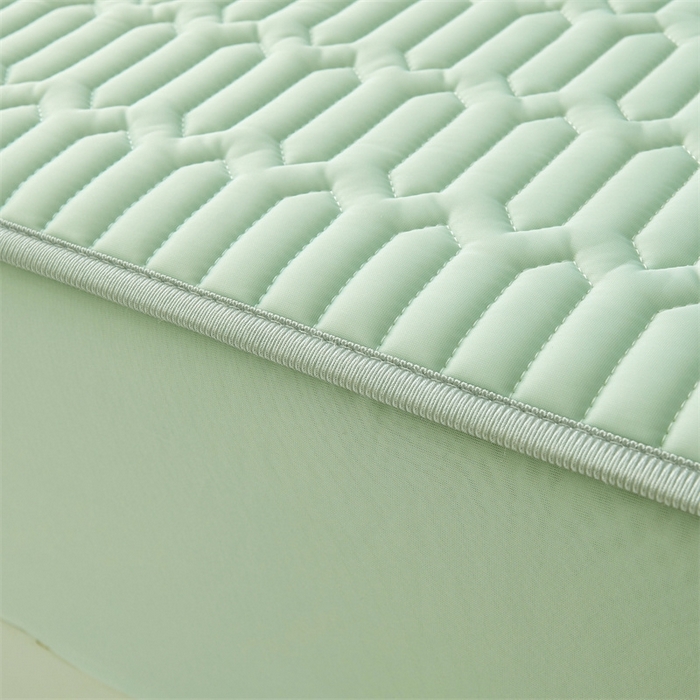 91家纺网 家纺一手货源 找家纺 雯豆2025夏季新品0.4乳胶凉席床笠款三件套凉感丝纯色席梦思床罩 纯色乳胶床笠-青柠绿