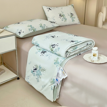 91家纺网 家纺一手货源 找家纺 （总）莱登卡奴 2025新款A类锦氨凉感被数码印花夏被