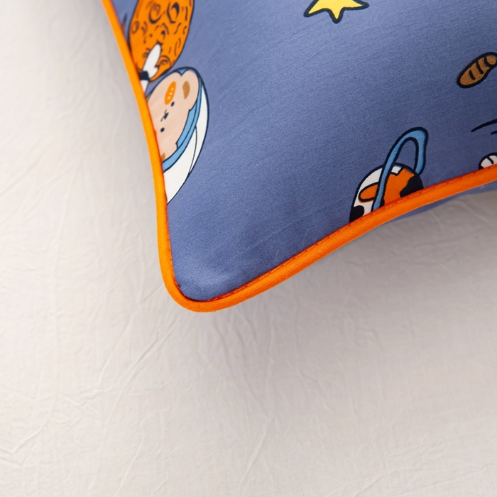 91家纺网 家纺一手货源 找家纺 萌番宝 A类新款60支长绒棉纯棉儿童枕套枕头 太空漫步