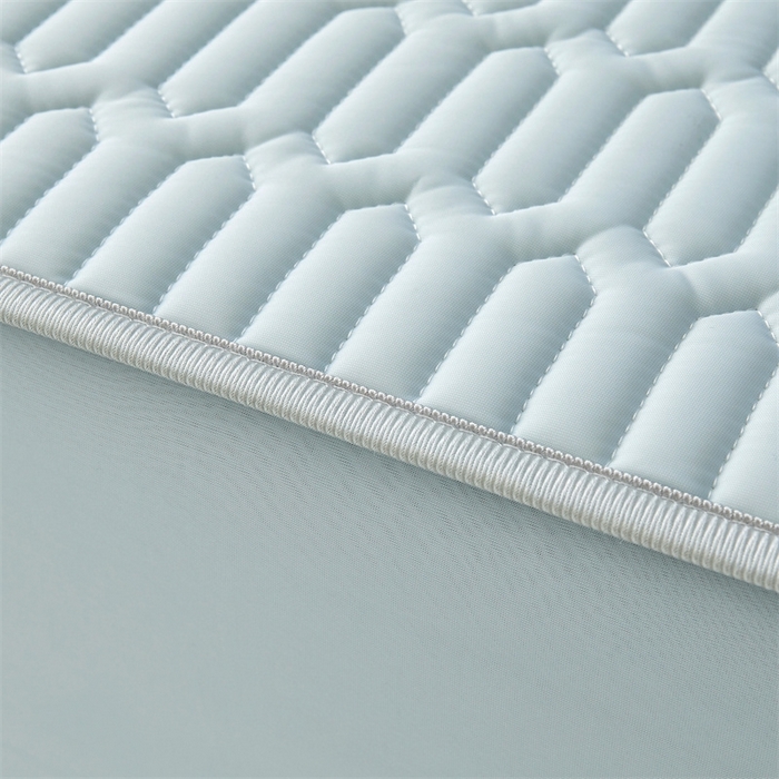 91家纺网 家纺一手货源 找家纺 雯豆2025夏季新品0.4乳胶凉席床笠款三件套凉感丝印花纯色床罩 乳胶床笠-风铃蓝