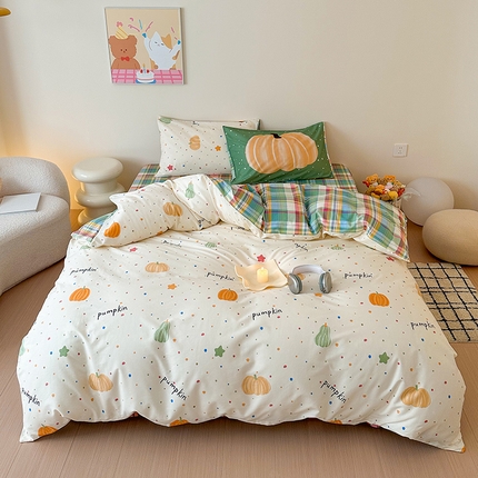 91家纺网 家纺一手货源 找家纺 典曼家纺 2025新款13372印花小清新四件套 南得遇见