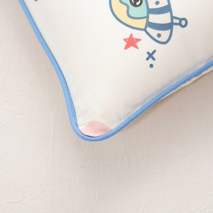 91家纺网 家纺一手货源 找家纺 萌番宝 A类新款60支长绒棉纯棉儿童枕套枕头 星际恐龙