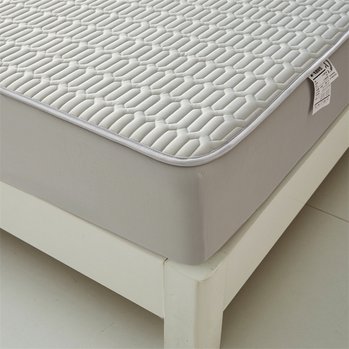 91家纺网 家纺一手货源 找家纺 雯豆2025夏季新品0.4乳胶凉席床笠款三件套凉感丝纯色席梦思床罩 纯色乳胶床笠-淡雅灰