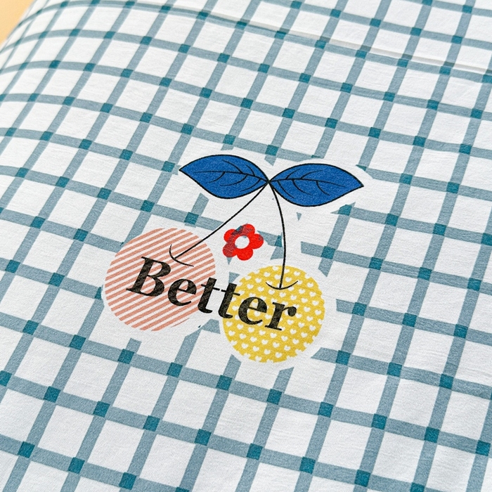 91家纺网 家纺一手货源 找家纺 好欣怡家纺 2026新款水洗棉夏被空调被被子被芯印花小清新夏凉被直播热款 水洗棉包边款-蓝色樱桃