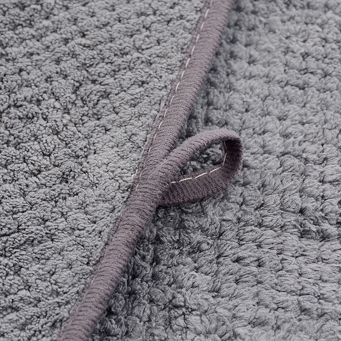 91家纺网 家纺一手货源 找家纺 彩虹新款加厚加大珊瑚绒菠萝格方巾毛巾浴巾套装外贸跨境大浴巾吸水加厚大毛巾浴巾两件套 菠萝格方巾深灰