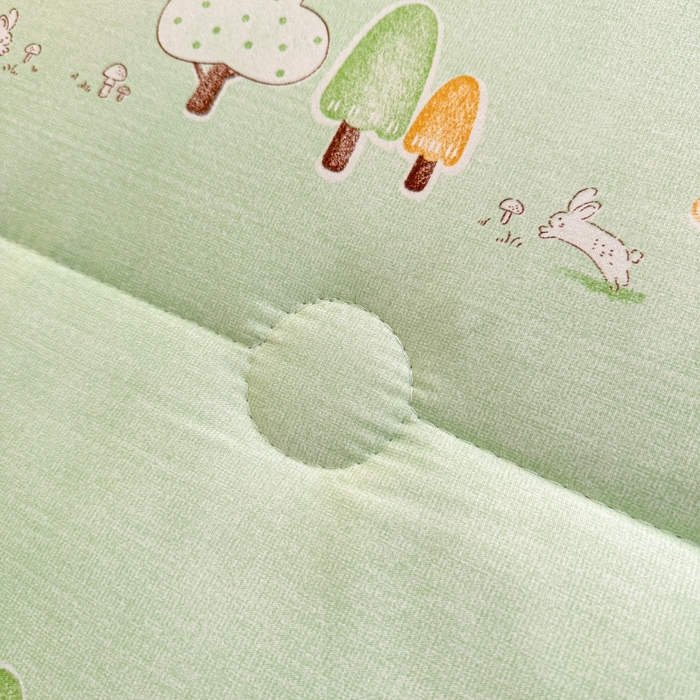 91家纺网 家纺一手货源 找家纺 好欣怡家纺 2026新款生态棉夏被礼品被空调被直播引流款夏凉被子 生态棉包边款-草绿色