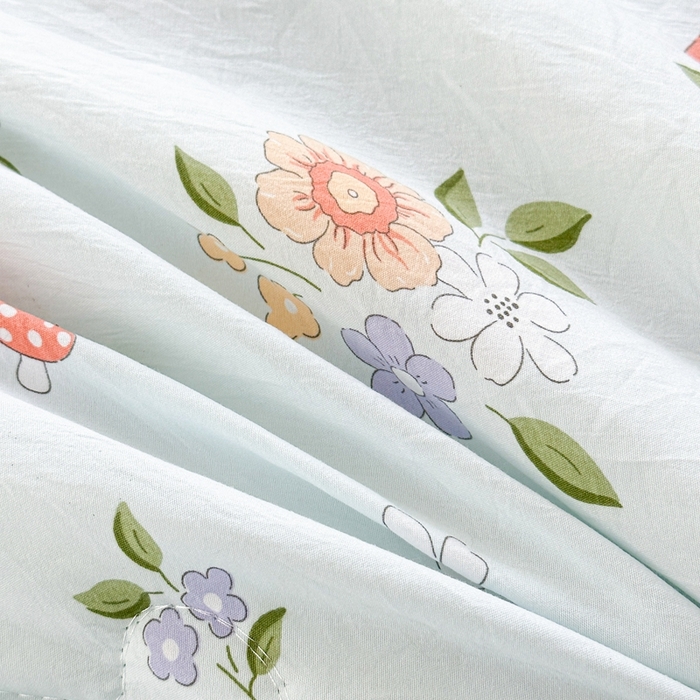 91家纺网 家纺一手货源 找家纺 好欣怡家纺 2026新款水洗棉夏被空调被被子被芯印花小清新夏凉被直播热款 水洗棉包边款-小蘑菇