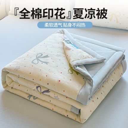 91家纺网 家纺一手货源 找家纺 （总）典冠 2025新款全棉印花夏凉被夏被四件套