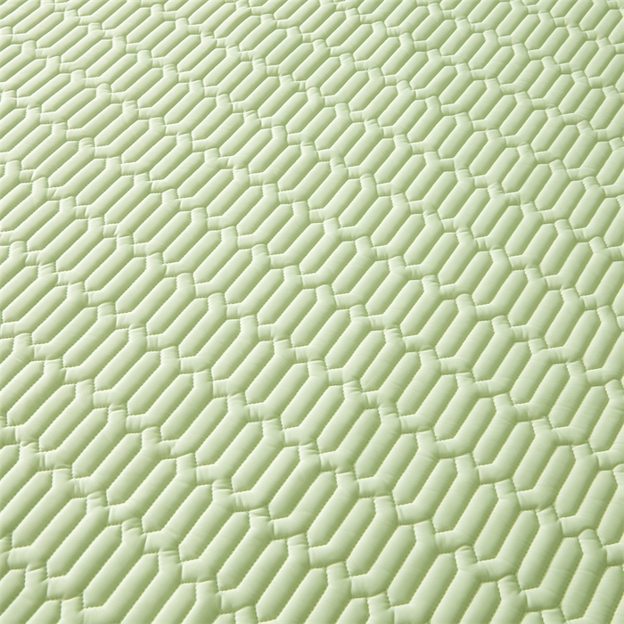 91家纺网 家纺一手货源 找家纺 雯豆2025夏季新品0.4乳胶凉席平铺款三件套凉感丝席梦思床罩 乳胶凉席-丁香绿