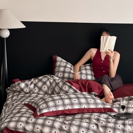 馨蕊家居 2025新款100S澳棉数码印花摩登系列四件套 摩登-蔷薇