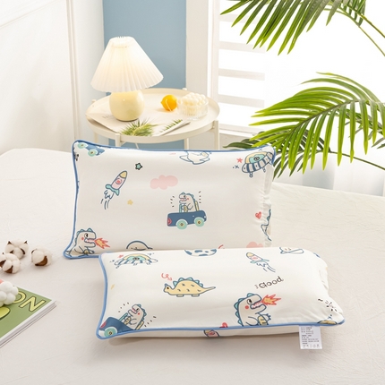 萌番宝 A类新款60支长绒棉纯棉儿童枕套枕头 星际恐龙