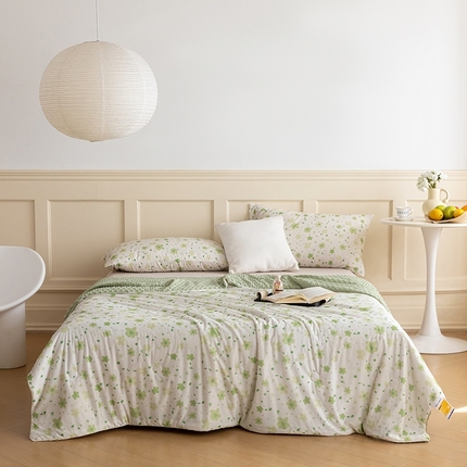 91家纺网 家纺一手货源 找家纺 绒梦里 2025新款A类小凉皮凉感冰豆豆夏被空调被 春满庭