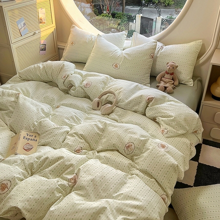 91家纺网 家纺一手货源 找家纺 （总）花漾家居 2025新款针织双层纱被套枕套四件套