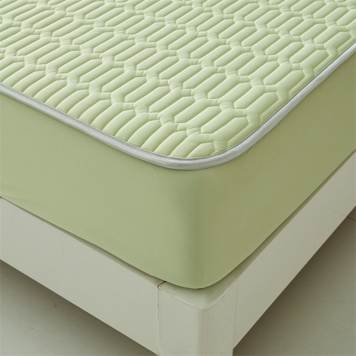 91家纺网 家纺一手货源 找家纺 （总）雯豆2025夏季新品0.4乳胶凉席床笠款三件套凉感丝纯色席梦思床罩