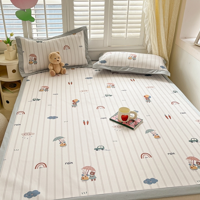 91家纺网 家纺一手货源 找家纺 星座家纺 2025新款大斜纹复合冰丝凉席-床席款 悠悠小元