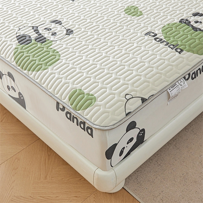 91家纺网 家纺一手货源 找家纺 雯豆2025夏季新品0.4乳胶凉席床笠款三件套凉感丝印花纯色床罩 乳胶床笠-幸福小熊