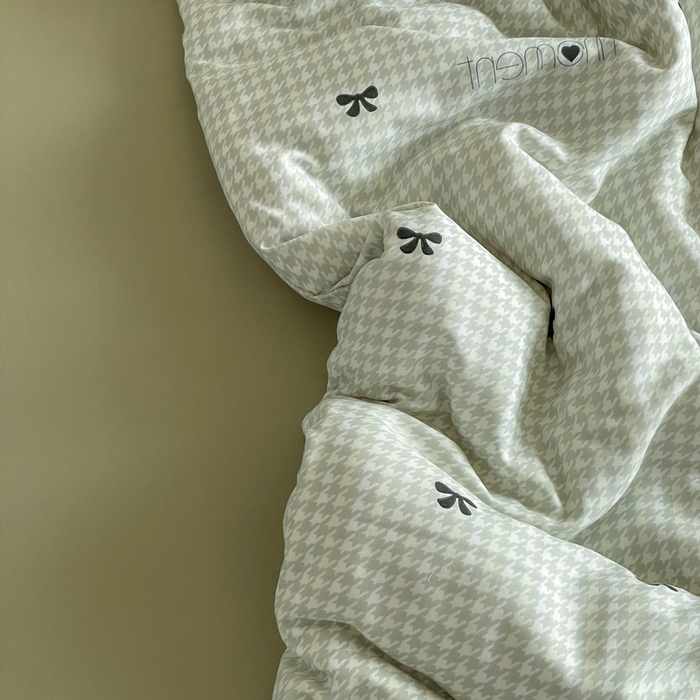 91家纺网 家纺一手货源 找家纺 诺梵家纺 2025新款有氧双层纱印花四件套 安琪拉