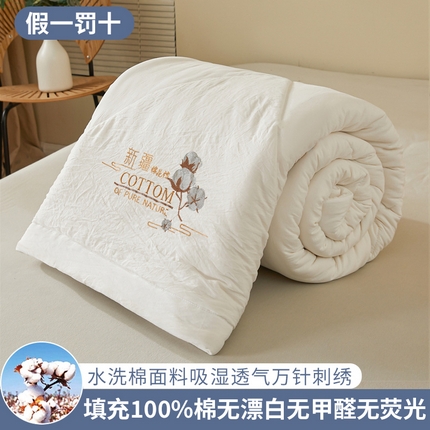 91家纺网 家纺一手货源 找家纺 （总） 2025新款A类绣花纯色手包边新疆棉花夏被