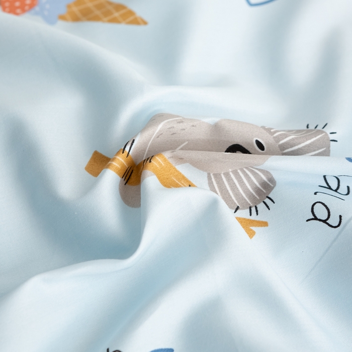 91家纺网 家纺一手货源 找家纺 萌番宝 A类新款60支长绒棉纯棉儿童枕套枕头 星愿动物园