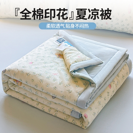 91家纺网 家纺一手货源 找家纺 （总）典冠 2025新款全棉印花夏凉被夏被四件套