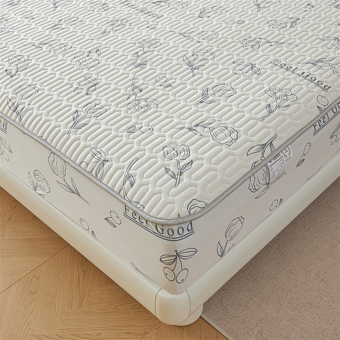 91家纺网 家纺一手货源 找家纺 雯豆2025夏季新品0.4乳胶凉席床笠款三件套凉感丝印花纯色床罩 乳胶床笠-摇曳花开