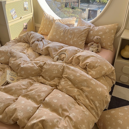 91家纺网 家纺一手货源 找家纺 （总）花漾家居 2025新款针织双层纱被套枕套四件套