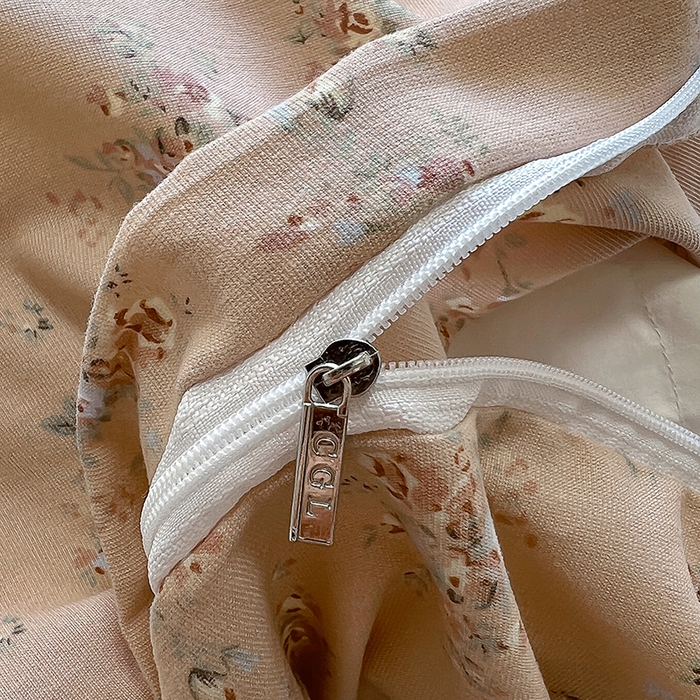 91家纺网 家纺一手货源 找家纺 花漾家居 2025新款针织双层纱被套枕套四件套 不晚