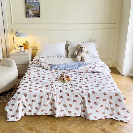 绒梦里 2025新款A类小凉皮凉感冰豆豆夏被空调被 南瓜小梦