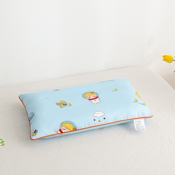 91家纺网 家纺一手货源 找家纺 萌番宝 A类新款60支长绒棉纯棉儿童枕套枕头 魔力王子蓝